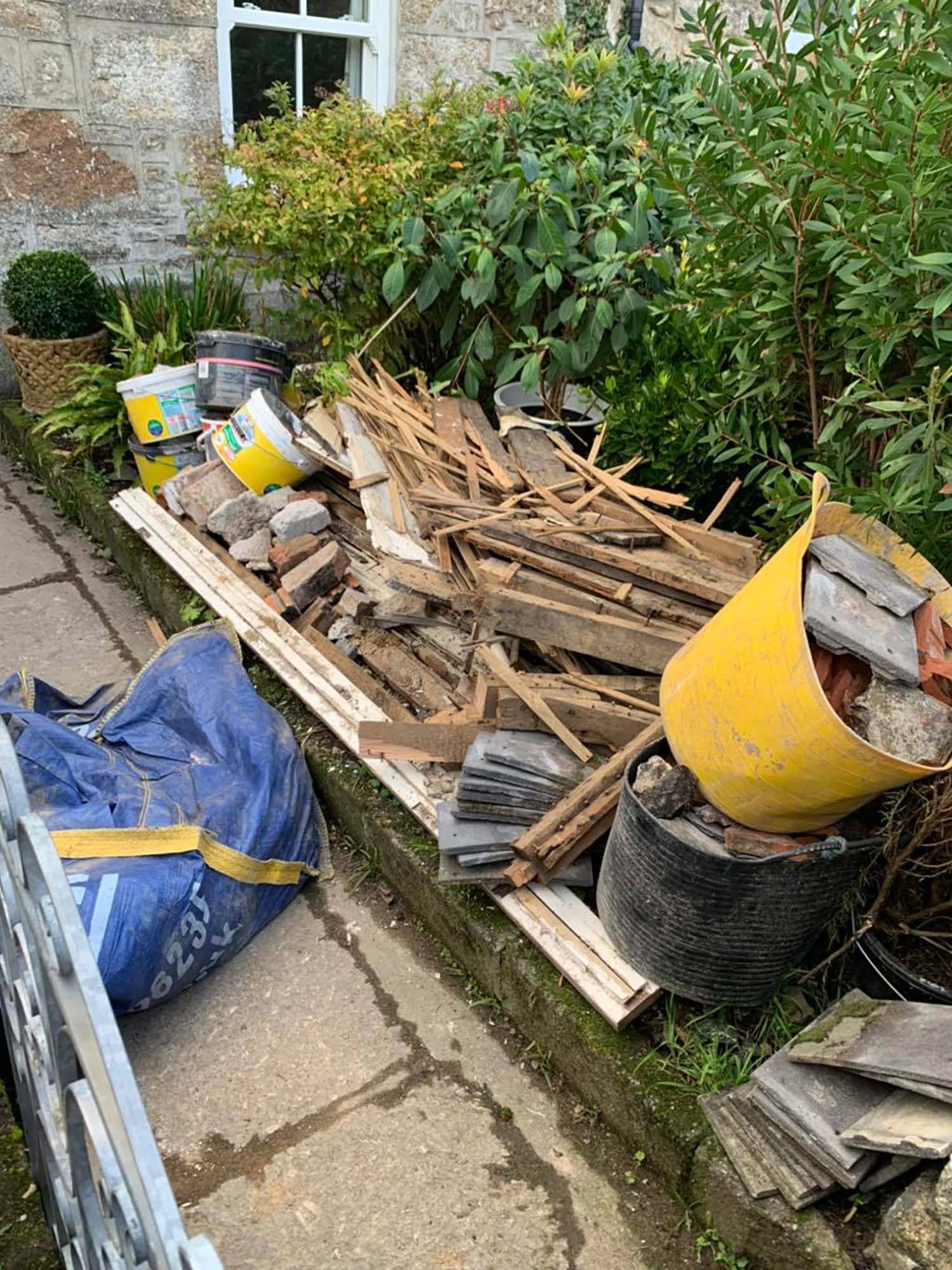 Builders waste before